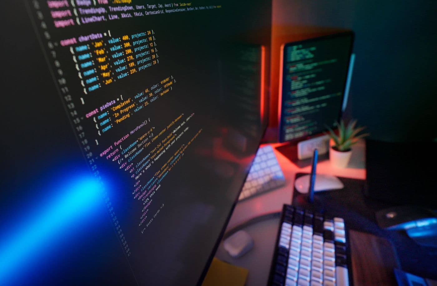 Web application interface being reviewed on a laptop screen